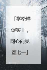 学榜样促实干，同心向党颂七一