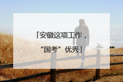 安徽这项工作，“国考”优秀