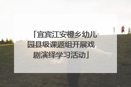 宜宾江安橙乡幼儿园县级课题组开展戏剧演绎学习活动
