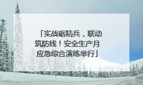 实战砺精兵，联动筑防线！安全生产月应急综合演练举行
