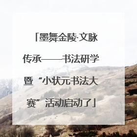 墨舞金陵·文脉传承——书法研学暨“小状元书法大赛”活动启动了