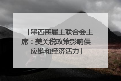 墨西哥雇主联合会主席：美关税政策影响供应链和经济活力