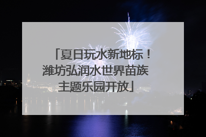 夏日玩水新地标！潍坊弘润水世界苗族主题乐园开放
