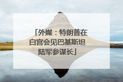 外媒：特朗普在白宫会见巴基斯坦陆军参谋长