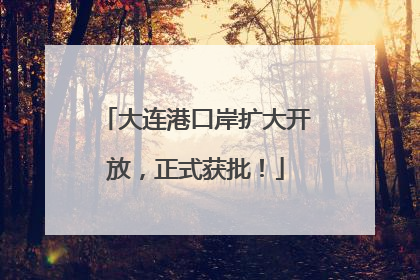 大连港口岸扩大开放，正式获批！