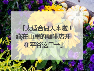 太适合夏天来啦！藏在山里的咖啡店开在平谷这里→