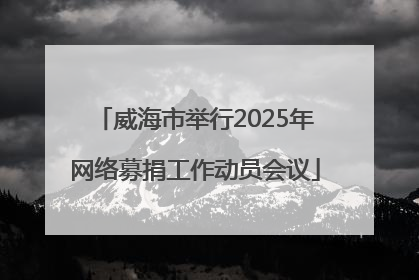 威海市举行2025年网络募捐工作动员会议