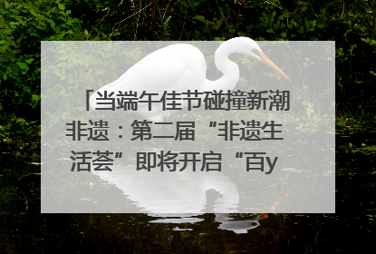 当端午佳节碰撞新潮非遗：第二届“非遗生活荟”即将开启“百young”新章