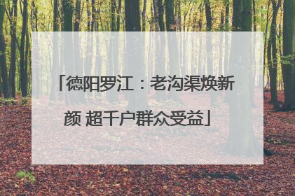德阳罗江：老沟渠焕新颜 超千户群众受益