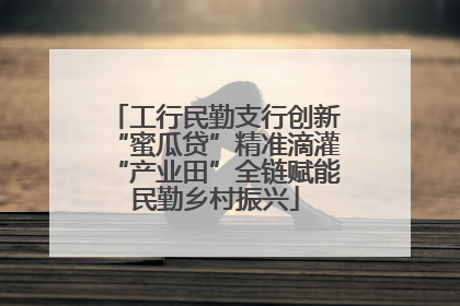 工行民勤支行创新“蜜瓜贷”精准滴灌“产业田”全链赋能民勤乡村振兴