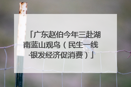 广东赵伯今年三赴湖南蓝山观鸟（民生一线·银发经济促消费）