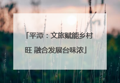 平潭：文旅赋能乡村旺 融合发展台味浓
