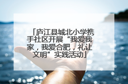 庐江县城北小学携手社区开展“我爱我家，我爱合肥，礼让文明”实践活动