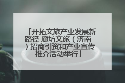 开拓文旅产业发展新路径 廊坊文旅（济南）招商引资和产业宣传推介活动举行