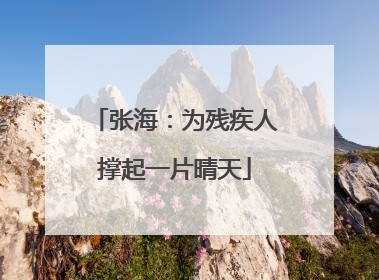 张海：为残疾人撑起一片晴天