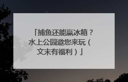 捕鱼还能赢冰箱？水上公园邀您来玩（文末有福利）