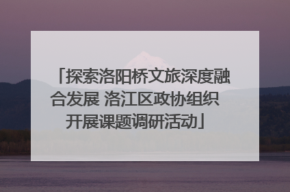 探索洛阳桥文旅深度融合发展 洛江区政协组织开展课题调研活动