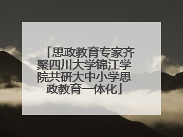 思政教育专家齐聚四川大学锦江学院共研大中小学思政教育一体化