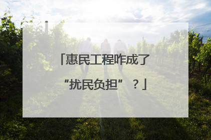 惠民工程咋成了“扰民负担”？