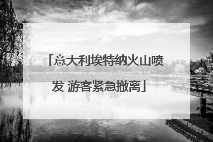 意大利埃特纳火山喷发 游客紧急撤离