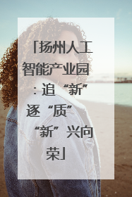 扬州人工智能产业园：追“新”逐“质” “新”兴向荣