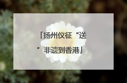扬州仪征“送”非遗到香港