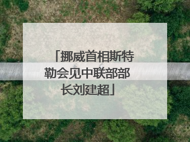 挪威首相斯特勒会见中联部部长刘建超