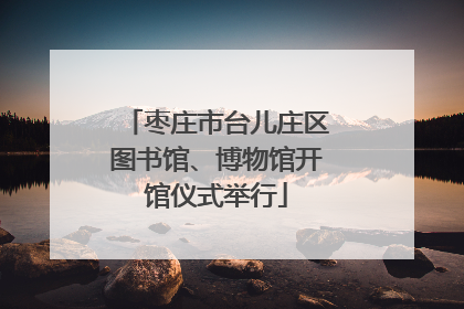 枣庄市台儿庄区图书馆、博物馆开馆仪式举行