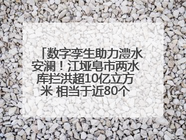 数字孪生助力澧水安澜！江垭皂市两水库拦洪超10亿立方米 相当于近80个西湖水量
