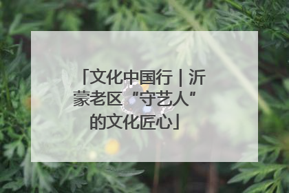文化中国行｜沂蒙老区“守艺人”的文化匠心