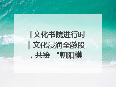 文化书院进行时｜文化浸润全龄段，共绘 “朝阳模式” 新图景！