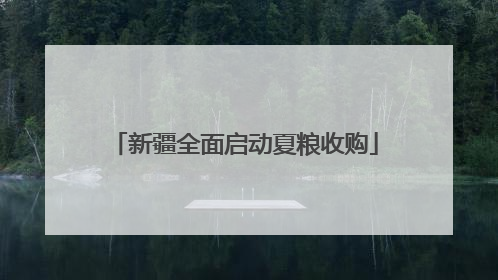 新疆全面启动夏粮收购