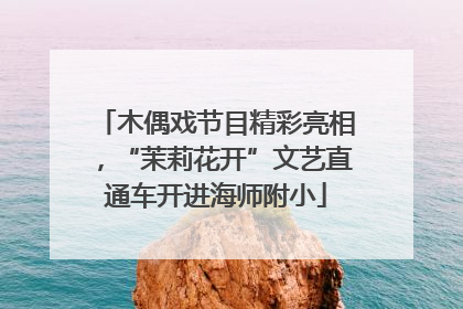 木偶戏节目精彩亮相，“茉莉花开”文艺直通车开进海师附小