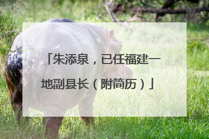 朱添泉，已任福建一地副县长（附简历）
