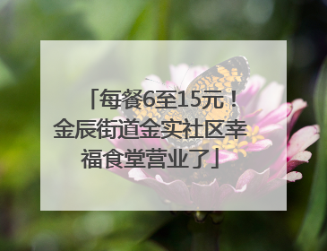 每餐6至15元！金辰街道金实社区幸福食堂营业了