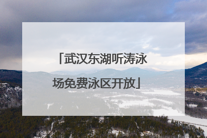 武汉东湖听涛泳场免费泳区开放
