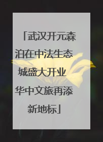 武汉开元森泊在中法生态城盛大开业 华中文旅再添新地标