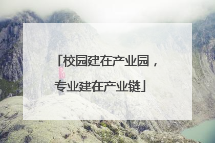 校园建在产业园，专业建在产业链