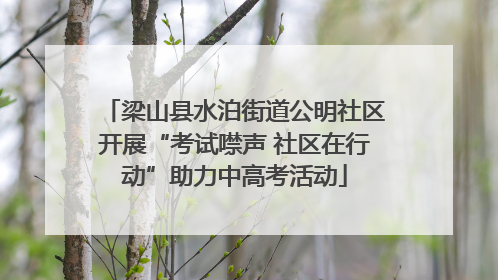 梁山县水泊街道公明社区开展“考试噤声 社区在行动”助力中高考活动