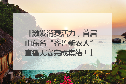 激发消费活力，首届山东省“齐鲁新农人”直播大赛完成集结！