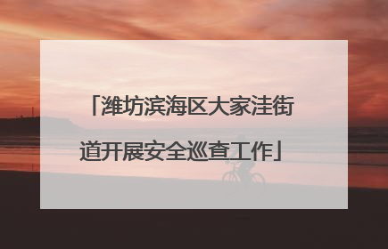 潍坊滨海区大家洼街道开展安全巡查工作