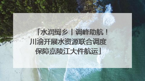 水润蜀乡丨调峰助航！川渝开展水资源联合调度保障嘉陵江大件航运