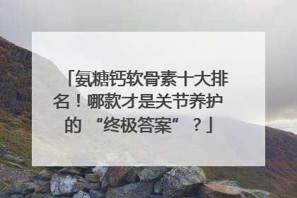 氨糖钙软骨素十大排名！哪款才是关节养护的 “终极答案”？
