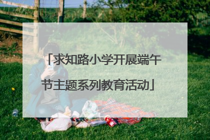 求知路小学开展端午节主题系列教育活动