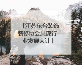 江苏东台装饰装修协会共谋行业发展大计