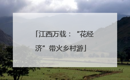 江西万载：“花经济”带火乡村游