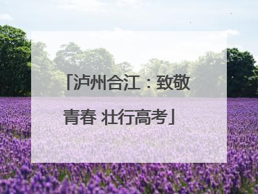 泸州合江：致敬青春 壮行高考