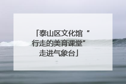 泰山区文化馆“行走的美育课堂”走进气象台