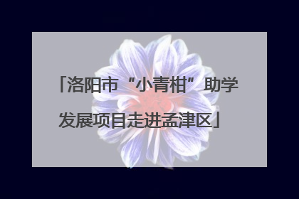 洛阳市“小青柑”助学发展项目走进孟津区