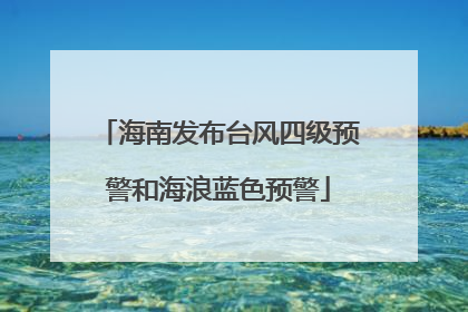 海南发布台风四级预警和海浪蓝色预警